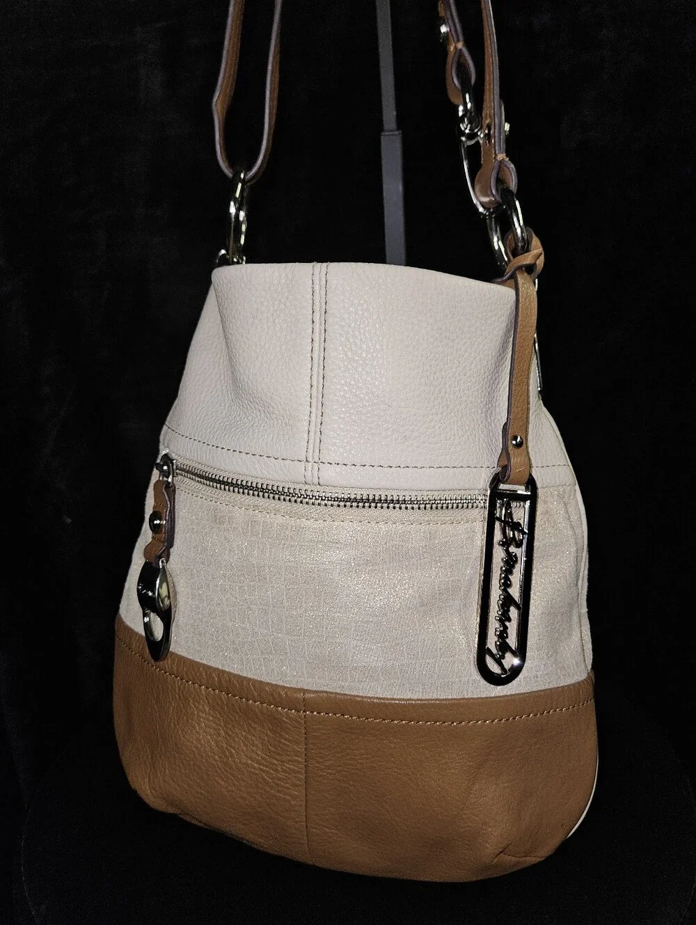 B. Makowsky Color- Block Crossbody Hobo Bag